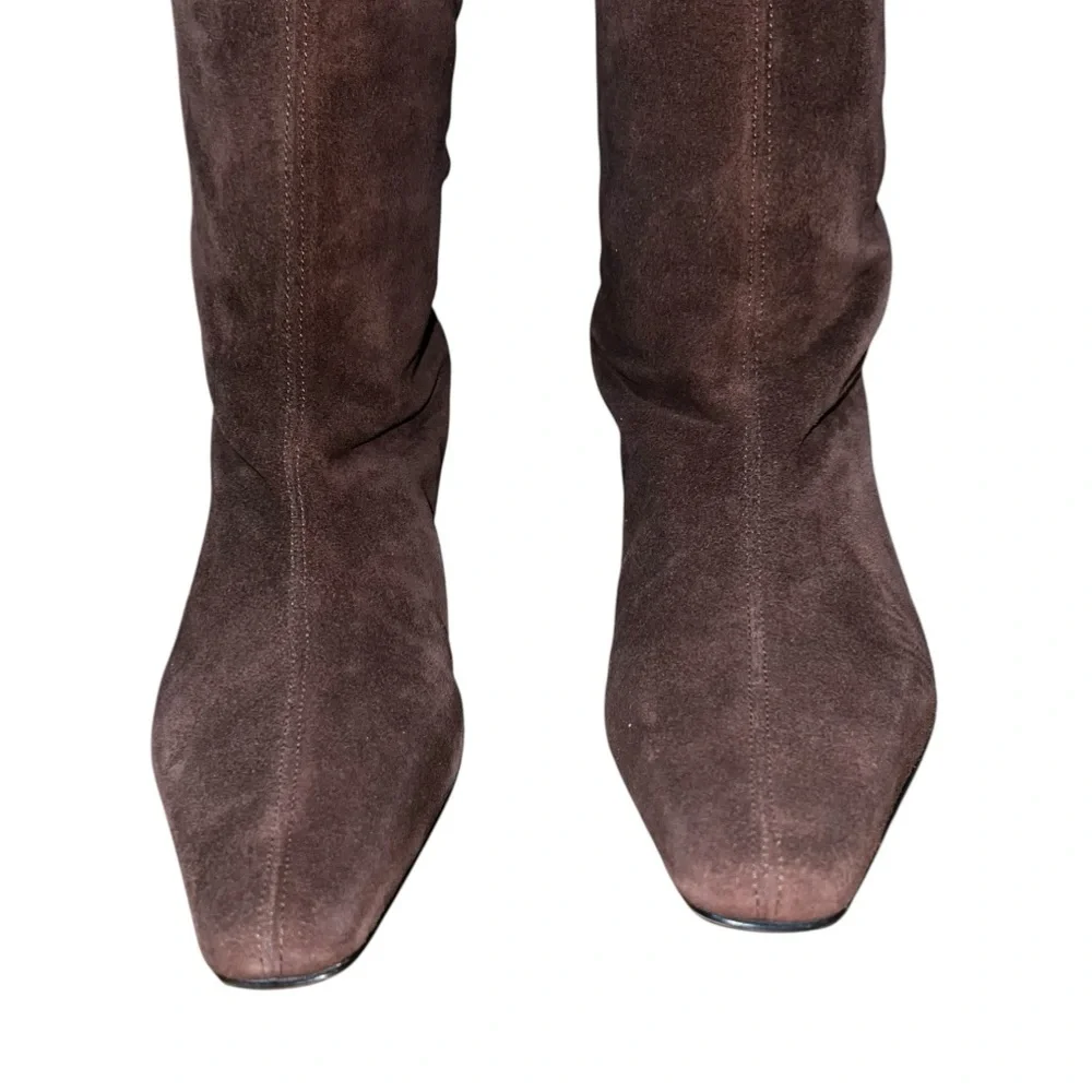 NEW NIB STAUD Wally Over The Knee Boots In Mahogany Brown Suede